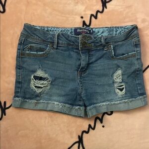 Women's Distressed Denim Shorts